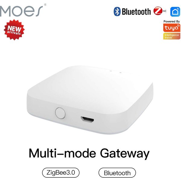 MOES Multi-mode Smart Gateway ZigBee WiFi Bluetooth Mesh Hub Współpracuje z aplikacją Tuya Smart Sterowanie głosowe za pośrednictwem Alexa Google Home