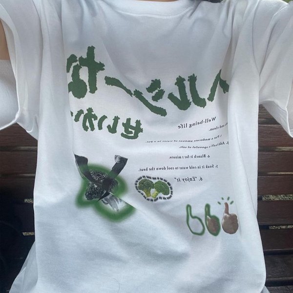 Y2k Japanese Streetwear T-Shirts Female Oversized Harajuku Funny T Shirts Egirl Korean Fashion Graphic Tees Tops Women Clothing