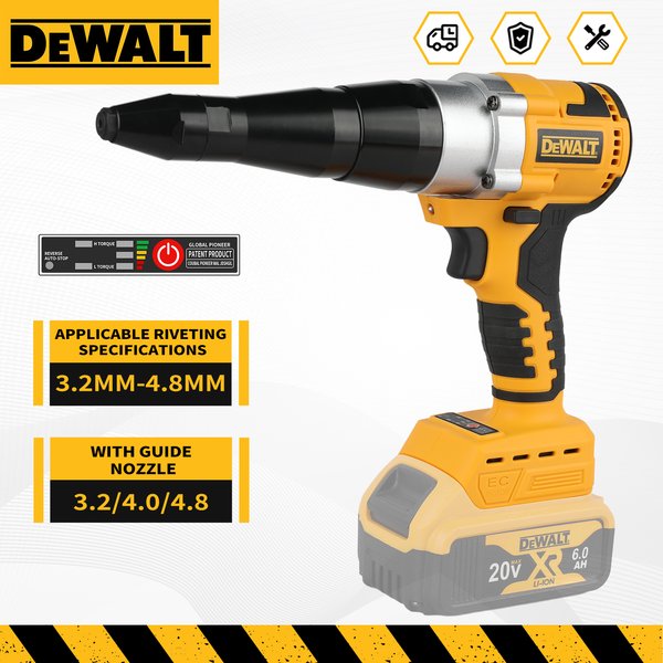 DeWalt Bezszczotkowa Elektryczna Nitownica Akumulatorowa 3.2-4.8mm Nitownica do Nitonakrętek Wiertarka Automatyczna Nitownica Narzędzie Elektryczne DCF401