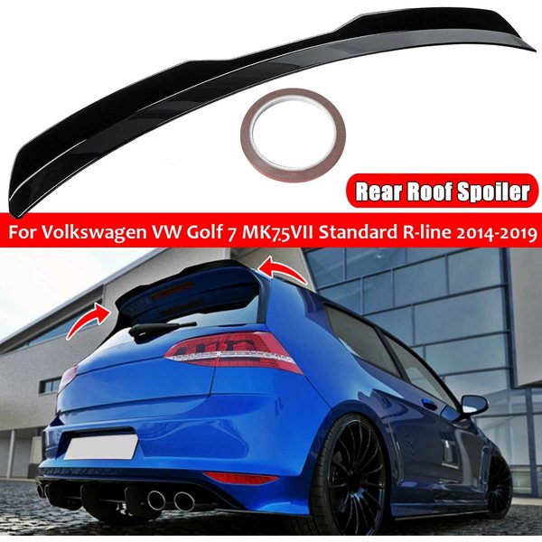 Rear Roof Spoiler Wing For Volkswagen VW Golf 7 MK7.5 VII Standard R-line 2014 2015 2016 2017 2018 2019 ABS Plastic Gloss Black