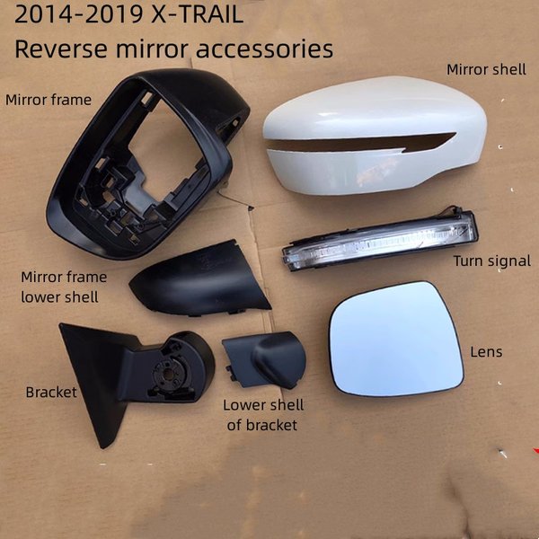 For NISSAN 2014-2022 X-TRAIL Reversing mirror housing Rearview mirror housing Mirror frame Lens heating Turn signal Original