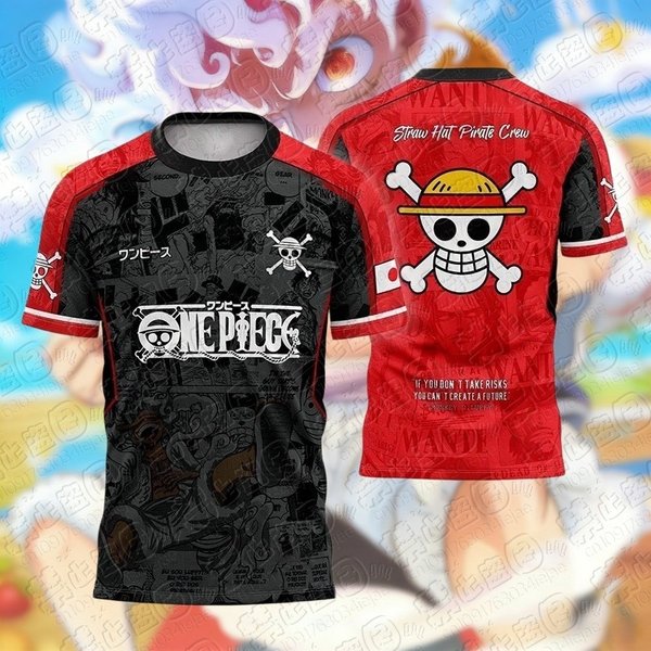 2026 One Piece Luffy Fußballtrikot T-Shirt Kinder Fußball Spezialtrikot Herren/Damen Schnelltrocknend Atmungsaktives Sweatshirt