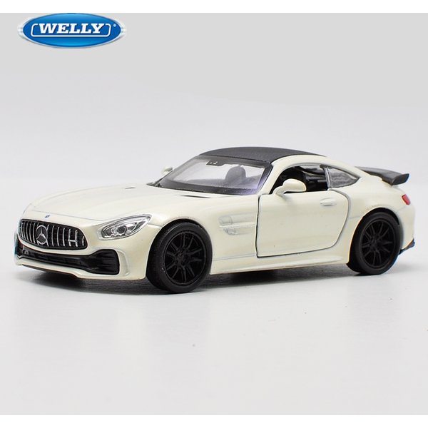 Welly-Modèle de voiture de sport en alliage moulé sous pression pour enfants, jouet en métal, collection de simulation de véhicule, Mercedes Benz Jas GTR, cadeau pour enfants, 1:36