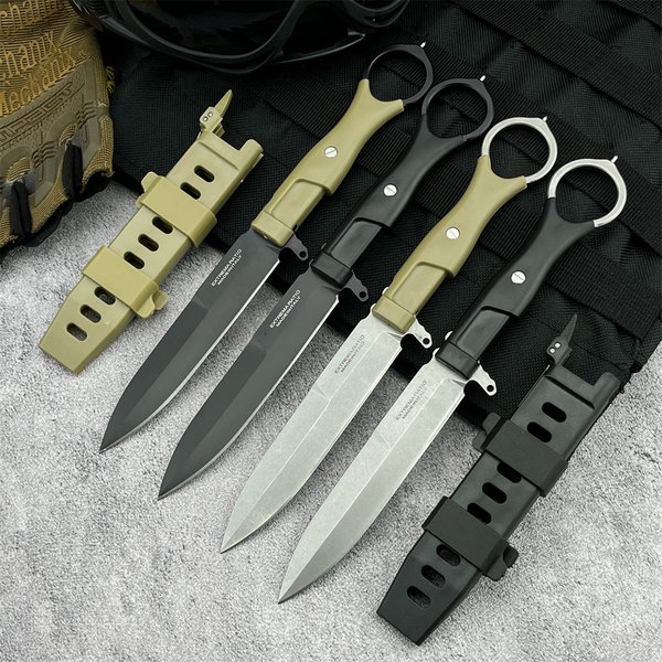 Extrema Ratio Feststehendes Messer mit Scheide 8Cr13Mov Stahlklinge Nylonfasergriff Outdoor EDC Campingmesser Jagdmesser
