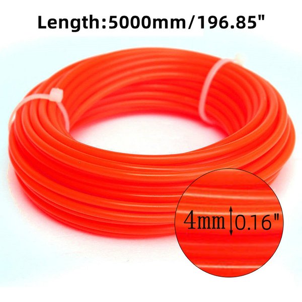 Ligne de cordon en Nylon pour débroussailleuse, solide, 4mm x 5000mm, corde métallique pour débroussailleuse d'herbe, remplacement épais de 4.0mm