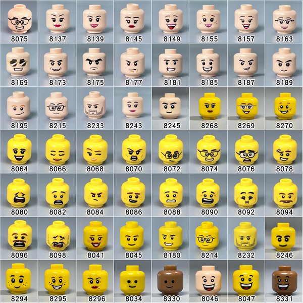 MOC DIY Kopf Ausdruck Bausteine Figuren Gesicht Kopfbedeckung Zubehör Körper Teile Jungen Mädchen Halloween Serie Ziegel Spielzeug Geschenk