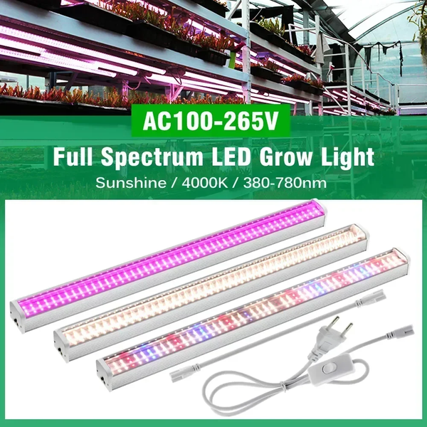 AC100-265V Full Spectrum LED Grow Light Sunshine/4000K/780NM 50cm Lampa do uprawy roślin do roślin domowych Sadzonka Hydroponika