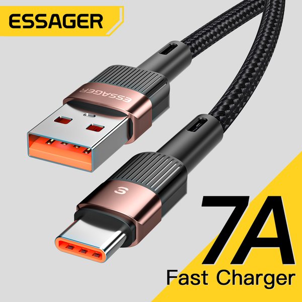 Essager 7A USB Typ C Kabel für Realme Huawei P30 Pro Schnellladekabel USB Datenkabel Draht für Samsung Realme Oneplus Poco F3
