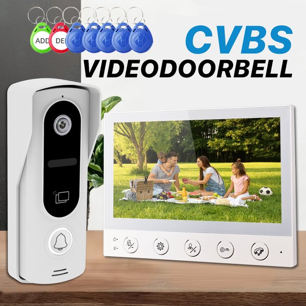 Das CDV 7-Zoll Smart-Video-Türklingel-Gegensprechsystem verfügt über eine Nachtsichtkamera und eine Zwei-Wege-Kommunikation, geeignet für den Heimgebrauch.