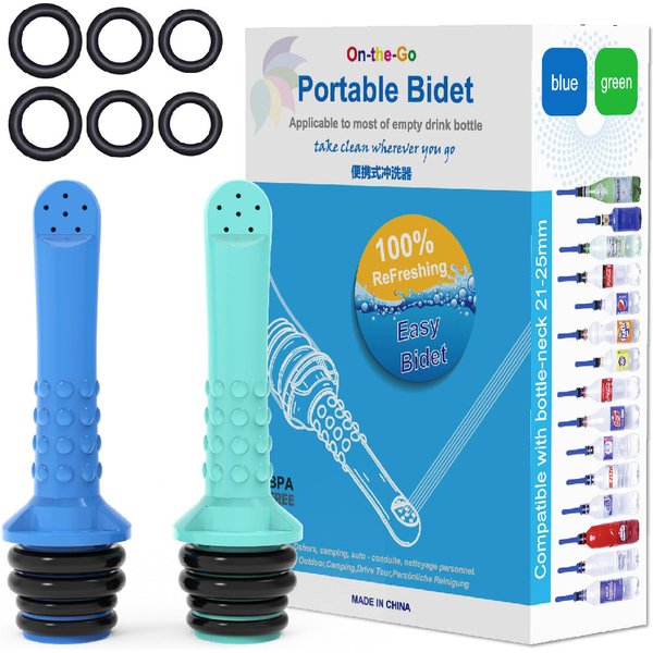 Pulvérisateur de Bidet de poche, nettoyeur personnel, siège à main, matériel de toilette, hygiène, lavage, buse de lavage de voyage, pièces de Bidet, 2 pièces