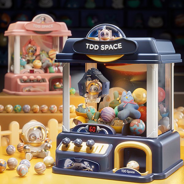 Doll Claw Machine DIY Doll Machine Kids Coin Operated Play Game Clip Doll Toys Large Claw Catch Toy Crane Machines Christma Gift