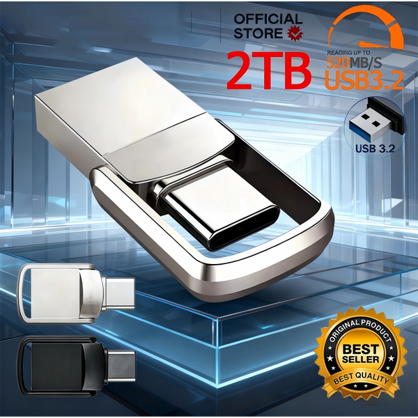 USB-Adapter Flash-Laufwerk 2TB 3.2 Typ C PenDrive Speicherstick 256GB 1TB 2TB USB-Stick Flash-Disk für PC Smartphone Speicher U-Disk