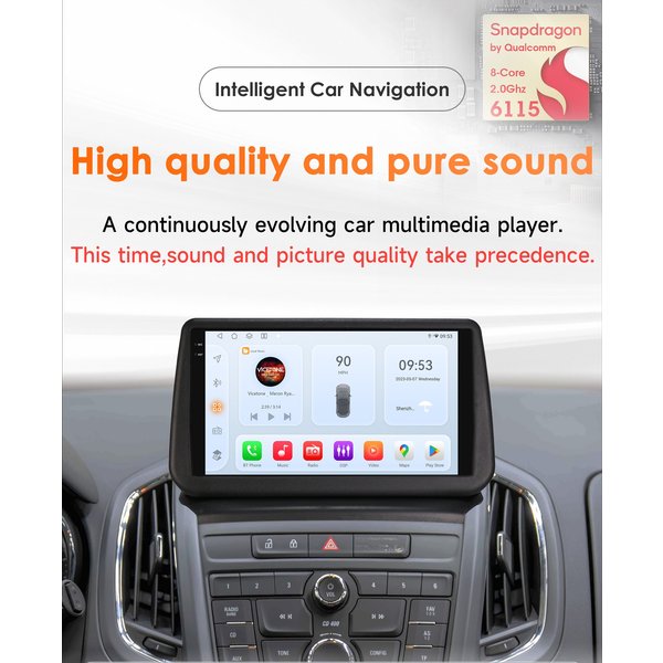 8-Kern Android Autoradio für Opel Zafira C 2010 - 2016 Kabelloses Carplay 6115 Bildschirm Auto-Multimedia GPS 360-Grad-Kamera Autoradio