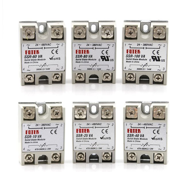 Hohe Qualität Einphasig Solid State Relais SSR 10-100VA Relais Spannung Regulierung 24-380VAC 10-100VA Ausgang Relais Basis SSR-40VA