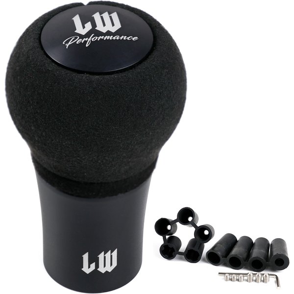 1X LW BLACK EDITION Auto-Schaltknauf, Wildleder, Schaltgetriebe, Schalthebel