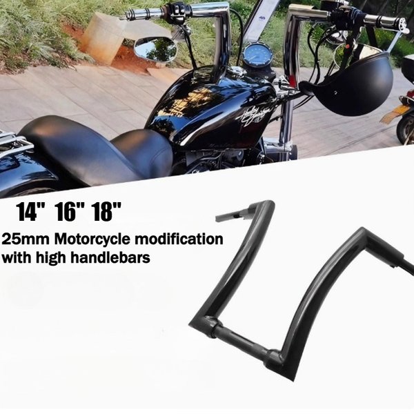 Guidon Rise 14 "16'' 18 ", 25mm 1 '', barres de poignée améliorées pour Sportster Softail Dyna Road Glide FLTR 1994 – 2023 Road King FLHR