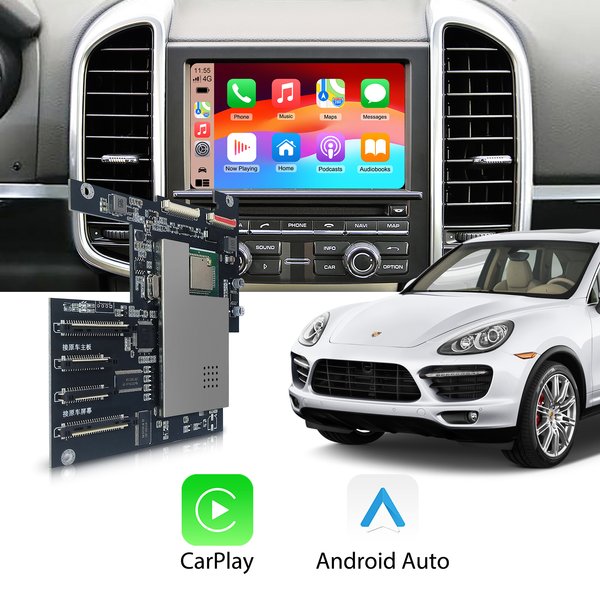 Kit de rétrofit sans fil CarPlay Android Auto, boîte décodeur pour Porsche Cayenne Panamera Macan 911 2010-2016 avec interface CarPlay PCM3.1, prise en charge de Mirror Link