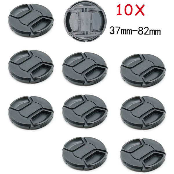 10PCS 37 40.5 43 46 49 52 55 58 62 67 72 77 82 mm Snap-on Camera Front Lens Cap Cover Protector for Canon Leica Nikon Sony