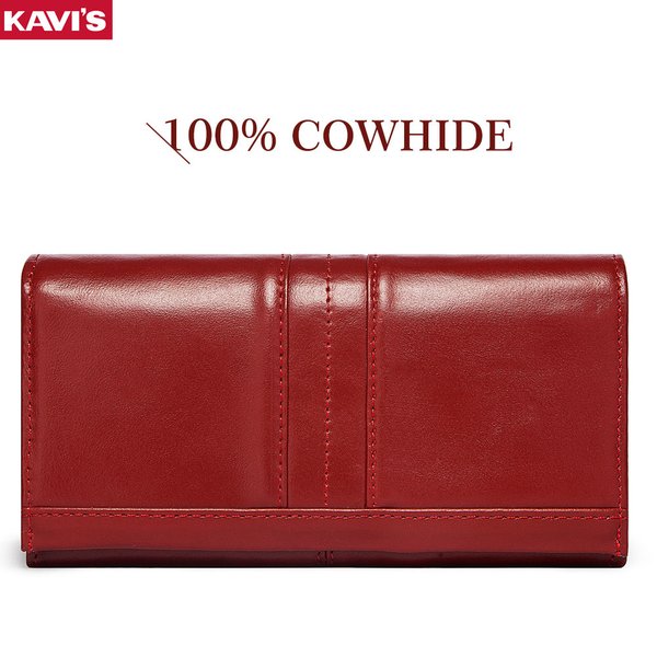 Damen Clutch Bag Echt leder Brieftaschen Mode weibliche Handy Geldbörse RFID Blocking Kreditkarten halter mit Reiß verschluss tasche