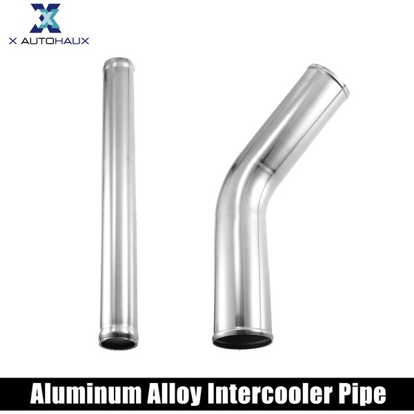 X Autohaux OD 34-102mm longueur 20 "300mm 500mm Tube en alliage d'aluminium Intercooler tuyau droit 45 degrés Tube d'admission d'air pour voiture