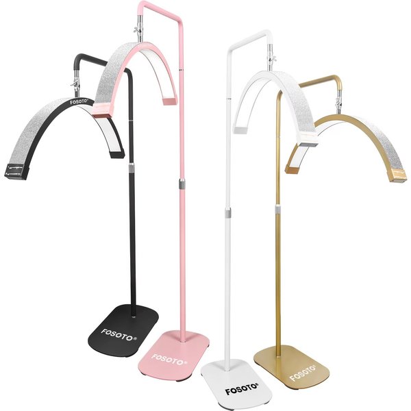 Fosoto entrepôt LED lumière vidéo demi-lune en forme de lumière pour tatouage Salon de beauté lampe de remplissage de cils