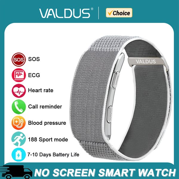 VALDUS VITRO EKG Smart-Armband Herzfrequenz Blutdruck Wasserdicht Lange Akkulaufzeit Fitness SOS 2026 Neu Ohne Bildschirm Smartwatch