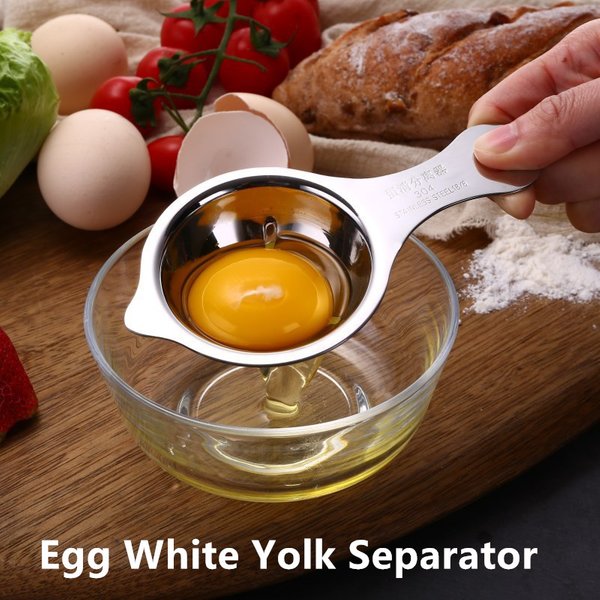 Edelstahl Eiweiß Eigelb Separator Werkzeug Back zubehör Küchen werkzeug Eier teiler Backen Kochen Hand Ei Gadget