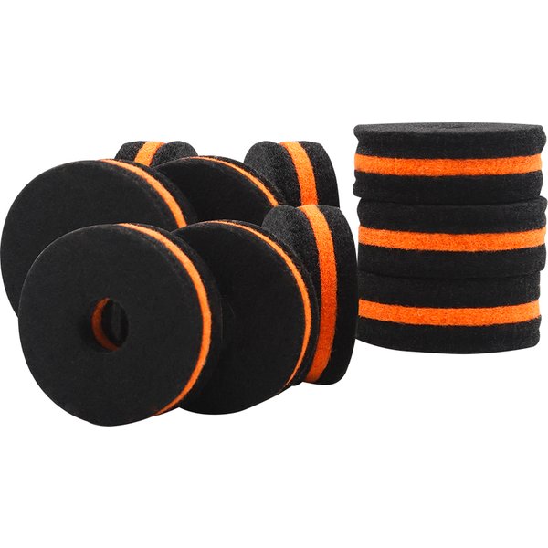 10 Pcs Drum Kit Cymbals Felt Pad Percussion Musical Instrument Accessories Drum Slices Stand Washer Pad Protecting Cymbals