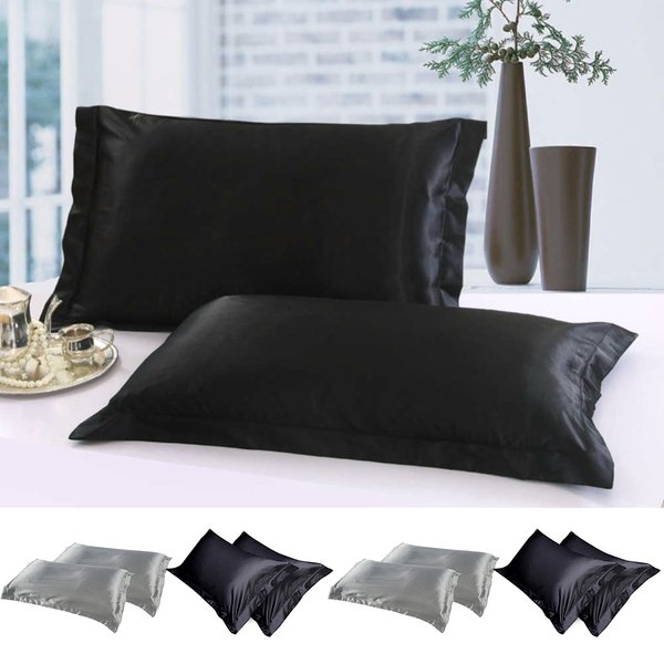 Taie d'oreiller en satin soyeux, housse de coussin confortable et respirante, décoration de maison, vente en gros, livraison directe