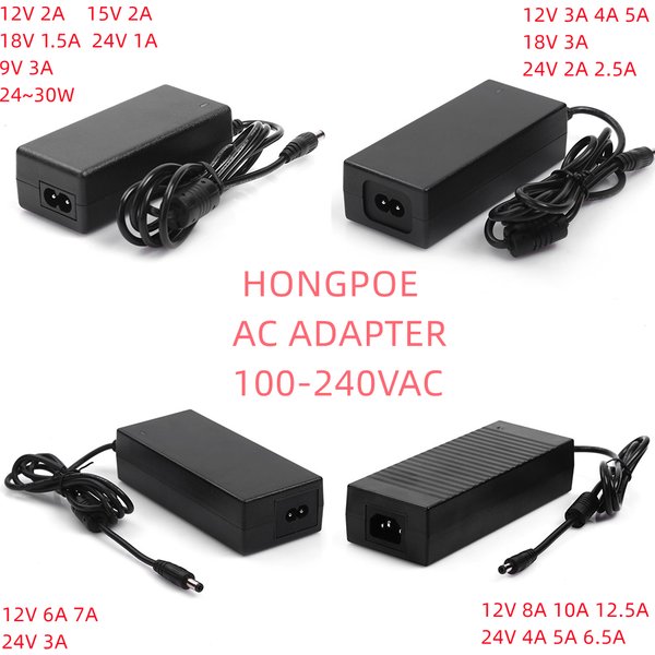 Adaptateur d'alimentation cc 5V 9V 12V 15V 18V 24V, AC 100V-240V 1A 2A 3A 5A 6A 8A 10A, convertisseur de chargeur pour bandes lumineuses LED
