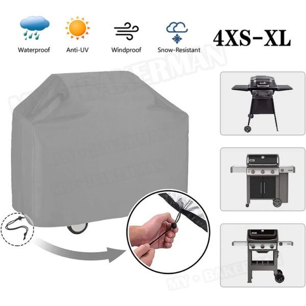 8 Size Outdoor Barbecue Cover Dust and Waterproof Weber Heavy Duty Barbecue Cover Rain Proof Outdoor Barbecue Cover Round