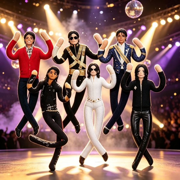 1~6 Stück Michael Jackson 28cm Cosplay-Requisiten-Puppe, Plüsch-Stoffpuppe, Raumdekoration, abstrakte Gelenkbewegliche Requisiten, Geschenk