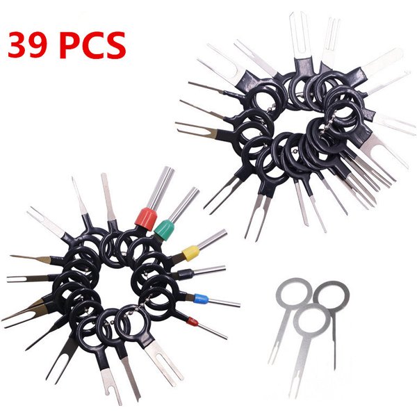 Neu! 39 Pcs Auto Auto Stecker Platine Kabelbaum Terminal Extraktion Pick Stecker Crimp Pin Zurück Nadel Entfernen Werkzeug Set