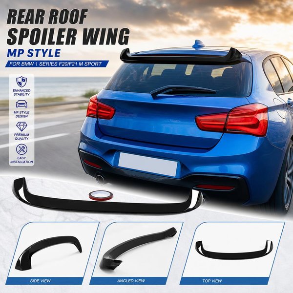 Heckklappen-Dachspoiler im MP-Stil für BMW 1er F20 F21 M Sport 118i 120i M135i M140i 2012~2019 Karosserie-Kit Modifikation Auto-Zubehör
