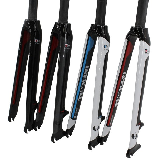 Neueste temani 700c Rennrad 3k Voll carbon Scheiben brems gabel Carbon Fahrrad Vorderrad gabel Hart carbon Teile 4 Farben