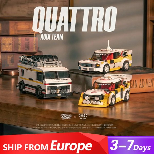 1362-teiliger Audi WRC Rallye-Team Technik Baukasten Supersportwagen Montagemodell Bausatz DIY Puzzle Spielzeug Geschenk für Jungen und Erwachsene