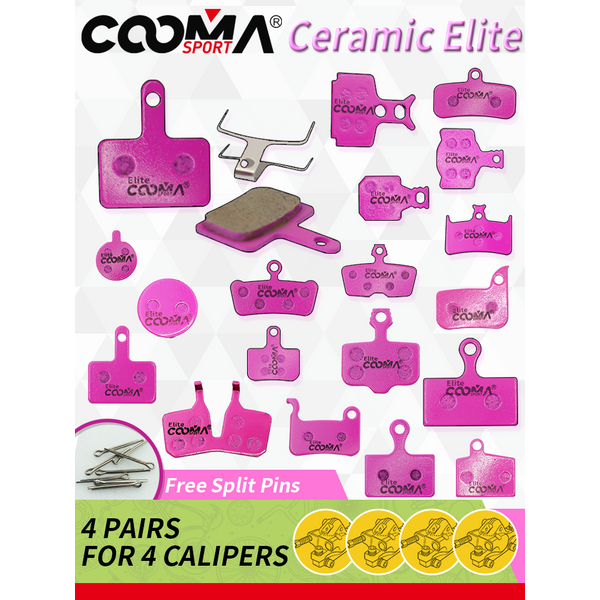 4 paires 8 pièces plaquettes de frein de vélo en céramique pour SRAM Avid Shimano Magura Hayes Formula Hope ZOOM JAK étriers de vélo