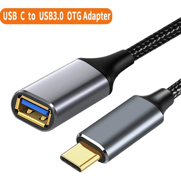 Typ-C OTG-Kabeladapter USB-C-Stecker auf USB 3.0-Buchse Verlängerungskabel für Macbook Pro Air Laptop PC Auto Verlängerungsadapterkabel