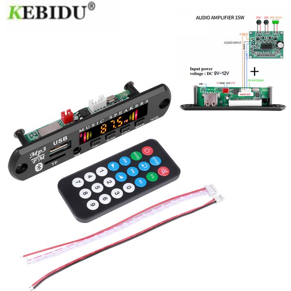 Carte décodeur MP3 WMA 30W, Module Audio sans fil USB AUX FM TF Radio Bluetooth, lecteur de musique pour voiture avec télécommande DC 9V-12V