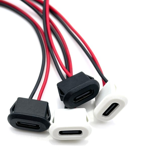 10 pièces Connecteur USB-C 2 broches 4P 6 broches vers PH2.0, Socle femelle à compression directe, Interface de charge avec prise filaire