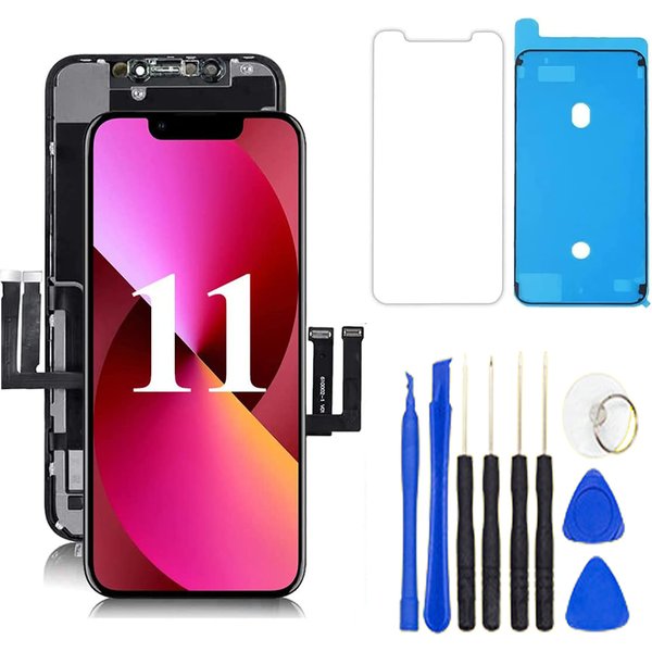 Aaaa oled panta lla für iphone 11 lcd display touchscreen digitalis ierer baugruppe für iphone 11 oled 3d touch ersatz