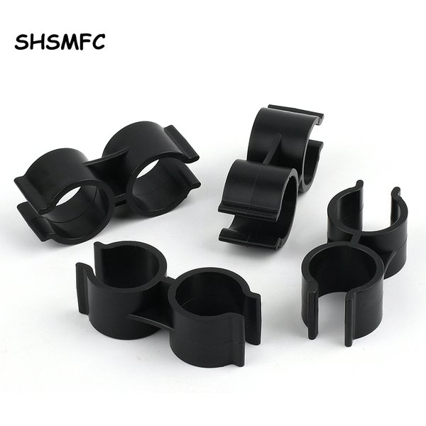 20mm 25mm PVC Doppel U-typ Rohr Klemme Garten Wasser Rohr Unterstützung Joint Bewässerung Armaturen Kunststoff H-typ Wasser Rohr Clip Klemme