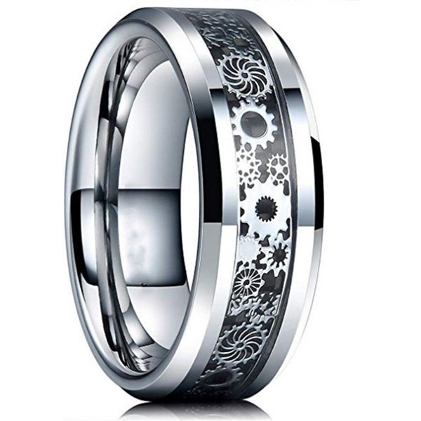 Edelstahl Titan Mechanische Zahnrad Vintage Hip Hop Ringe für Männer Frauen Paar Freunde Geschenk Mode Schmuck