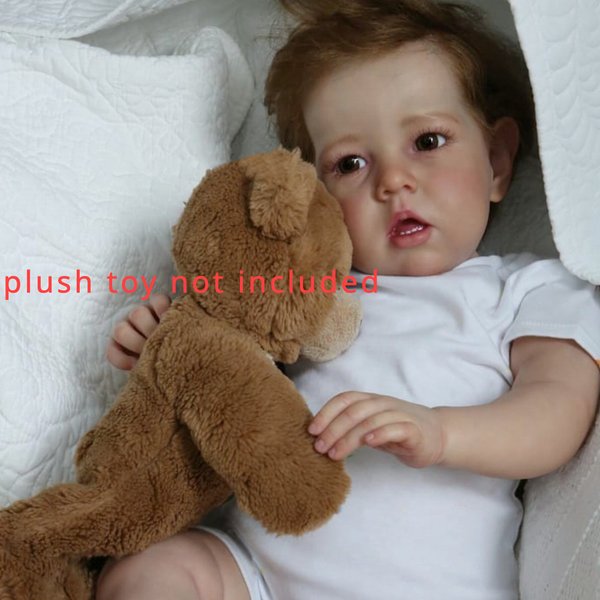 BZDOLL 70cm 28 Zoll Handgefertigte Lebensechte Reborn-Babypuppe Kleinkind Junge mit Gefäßstruktur Bebe Neugeborenes Kunstspielzeug für Kinder Geburtstagsgeschenk