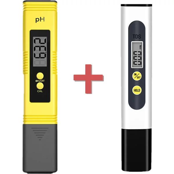 Testeur numérique TDS et pH 0-9990ppm, stylo testeur d'eau haute précision 0.01 pH, testeur TDS et pH 0-14 pH LCD PPM pour aquarium et filtre