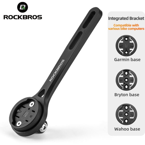 ROCKBROS Fahrradhalterung Vordere Lampenfassung Nylon Fahrradcomputerhalter Lenker Tachohalterung für Garmin/Bryton usw