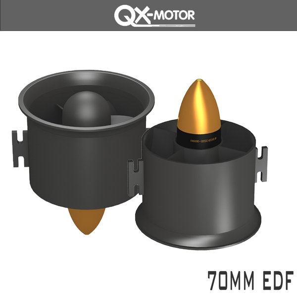 6 Blades Ducted Fan 70mm EDF QF2822-3000KV Brushless Motor for Remote Control Toy Accessories
