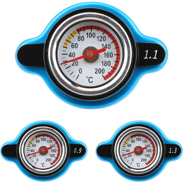 Car Accessories Tank Cover Replacement Pressure Balance Function Temperature Gauge 0.9/1.1/1.3 Bar Thermo Radiator Cap