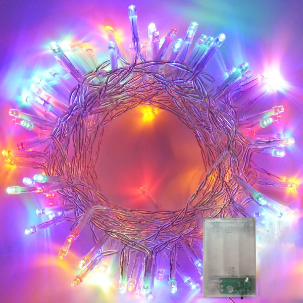Guirxiété lumineuse LED dégradée à piles, guirlandes lumineuses, décoration de Noël, fête de mariage, décoration du Nouvel An, 1 m, 3 m, 4 m, 10m
