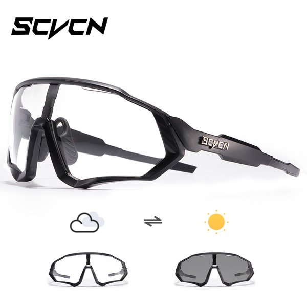 SCVCN Marke Photochrome Sport Radfahren Gläser Fahrrad Brillen Mountainbike Brille UV400 MTB Road Laufen Sonnenbrille